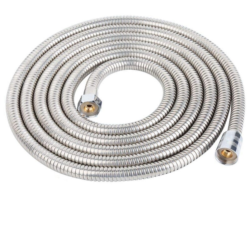 FCFKUK Upgraded 121-Inch Stainless Steel Handheld Shower Hose Explosion-Proof Stainless Steel Woven Inner Pipe Hose with Brass Nut and Brass Insert - Image 2